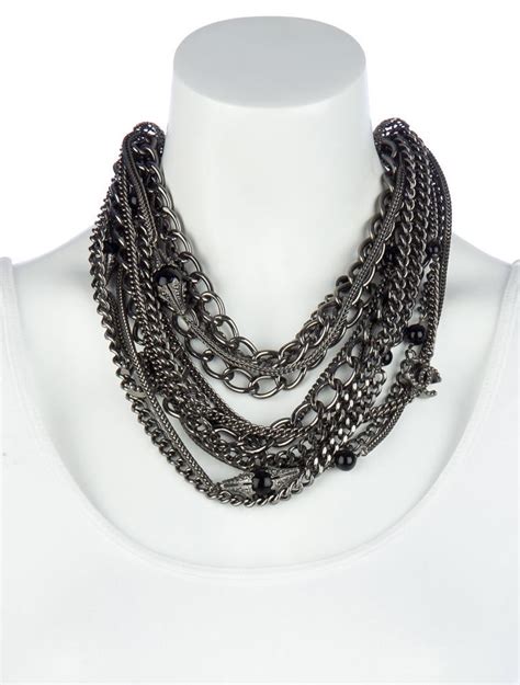 chanel multi chain necklace|chanel necklace price list.